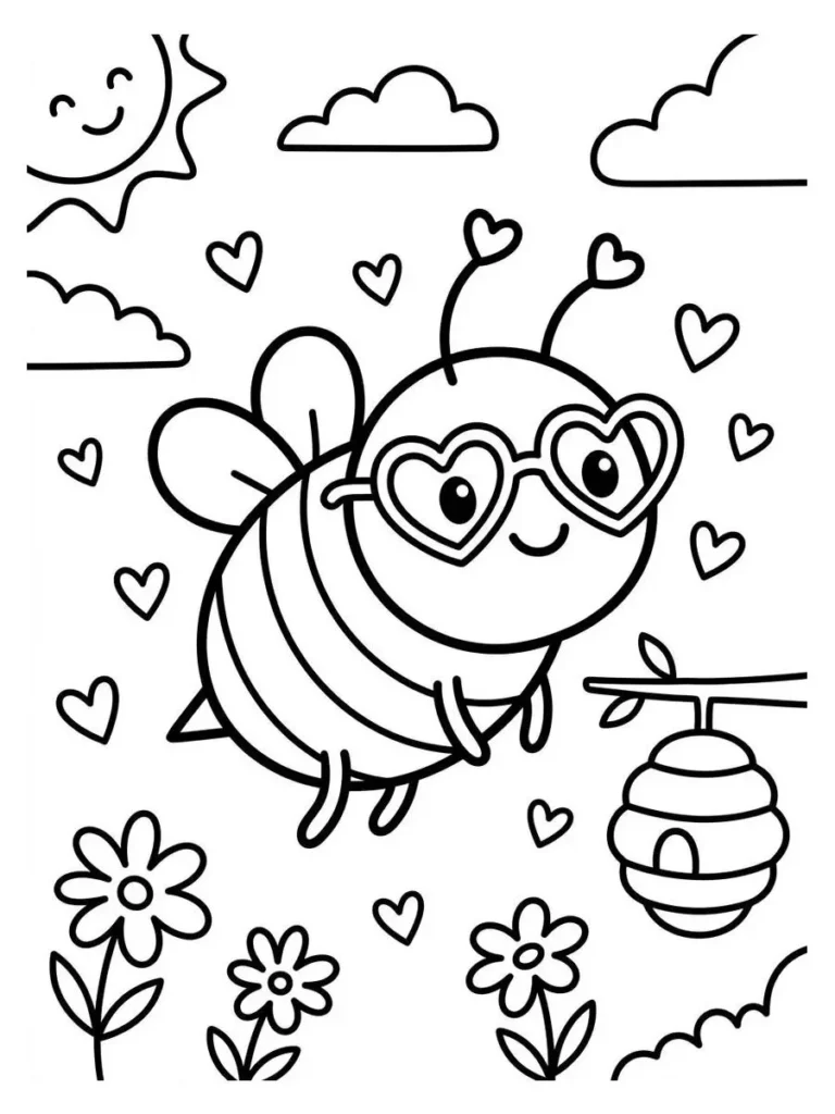 bee coloring page_10