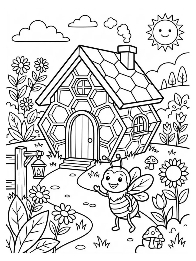 bee coloring page_11