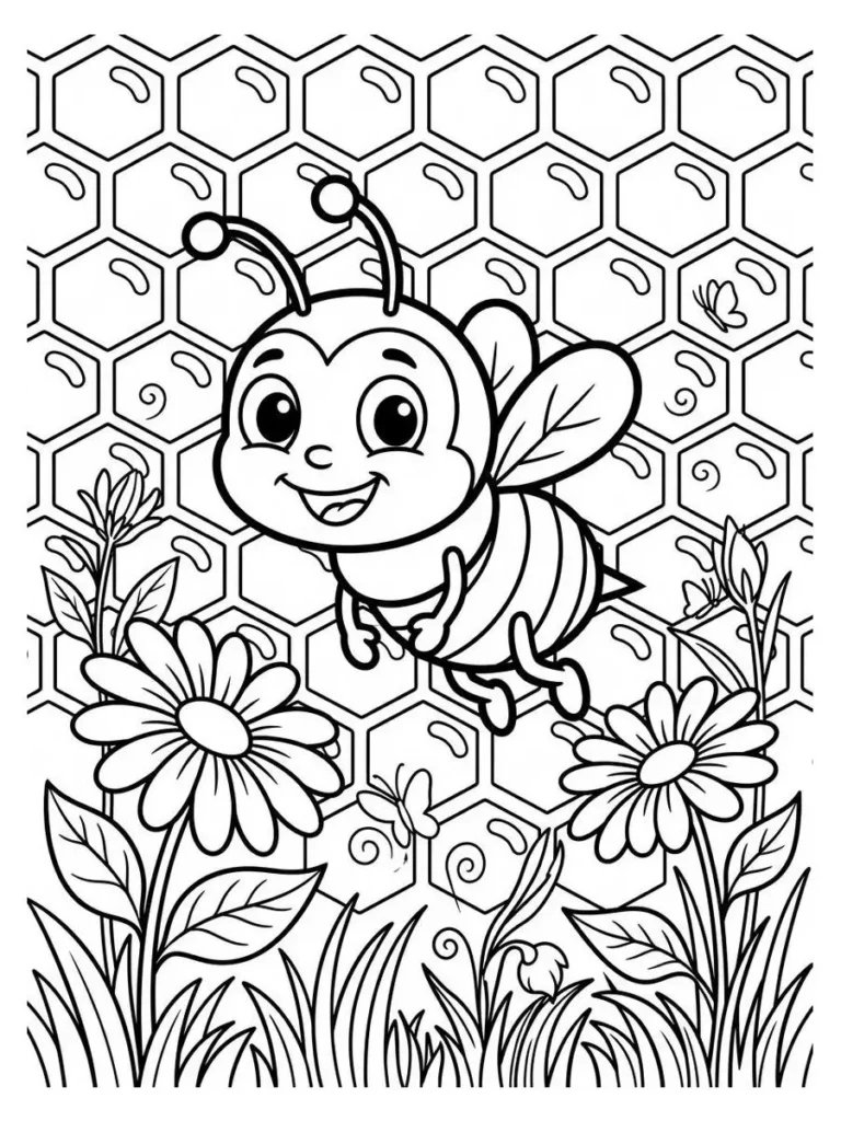 bee coloring page_12
