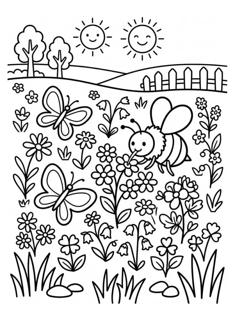 bee coloring page_14