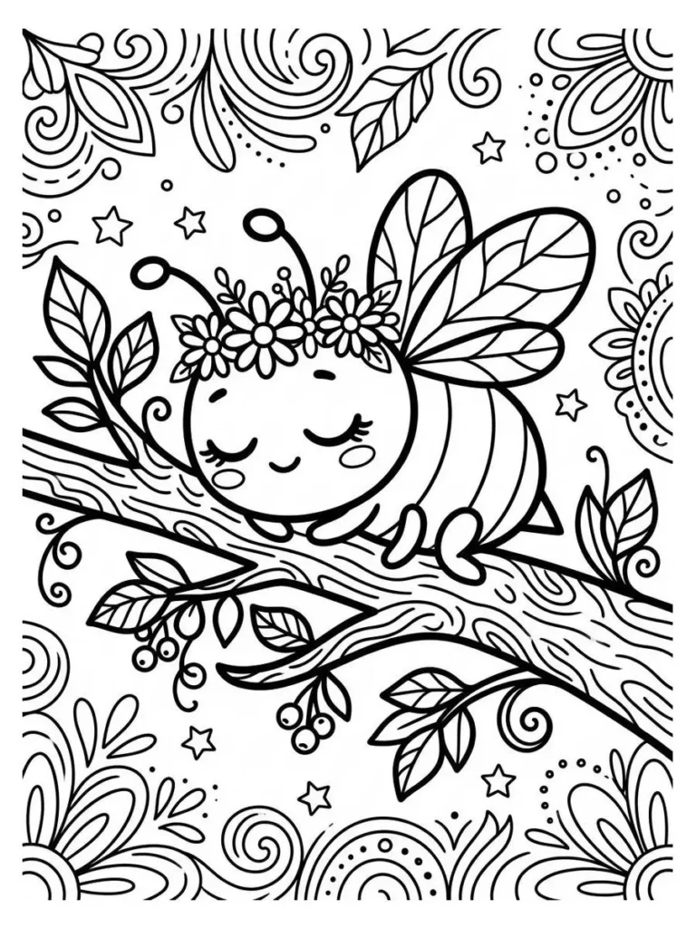 bee coloring page_17