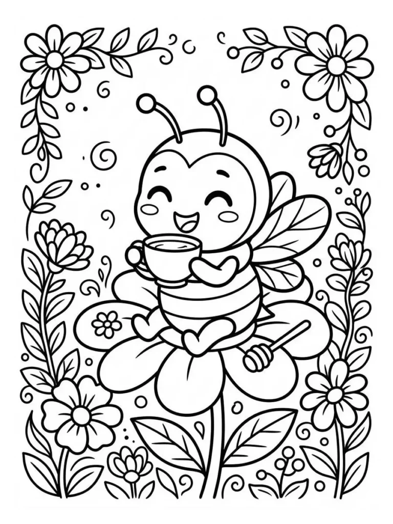 bee coloring page_18