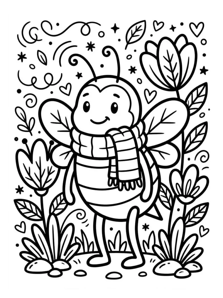 bee coloring page_22