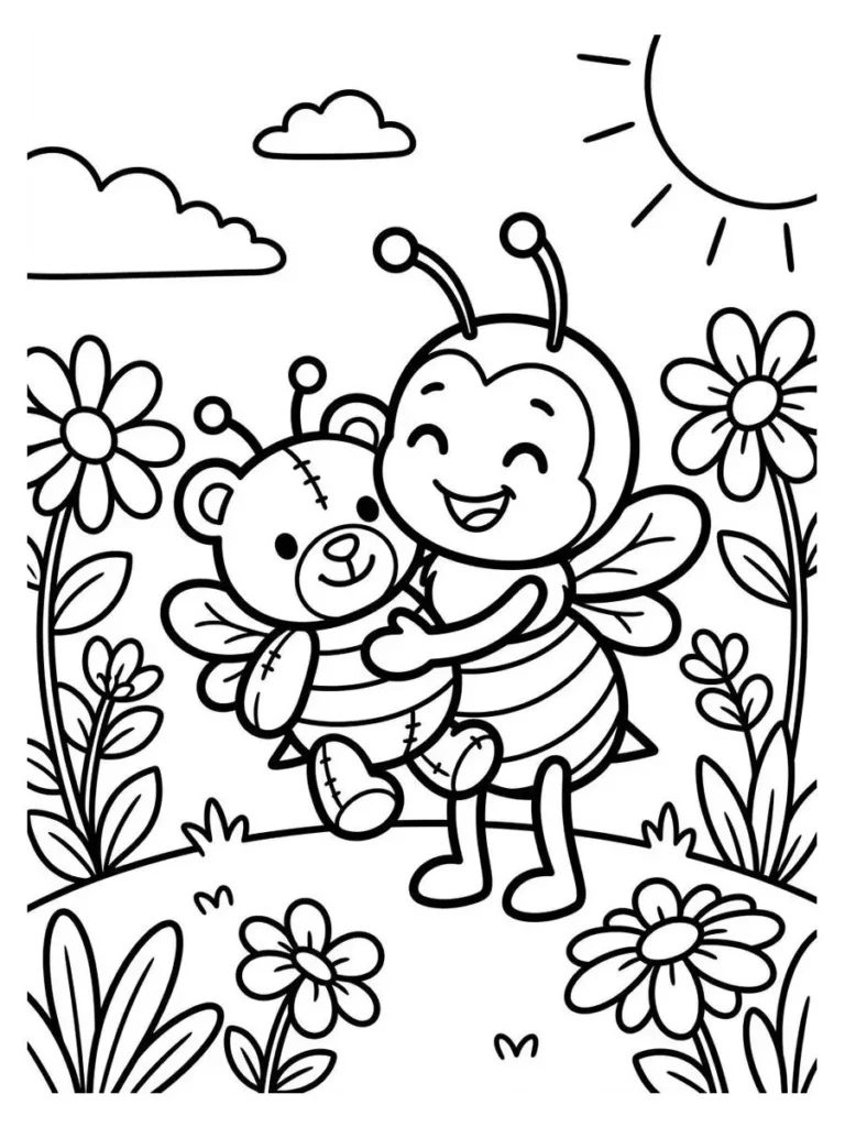 bee coloring page_23