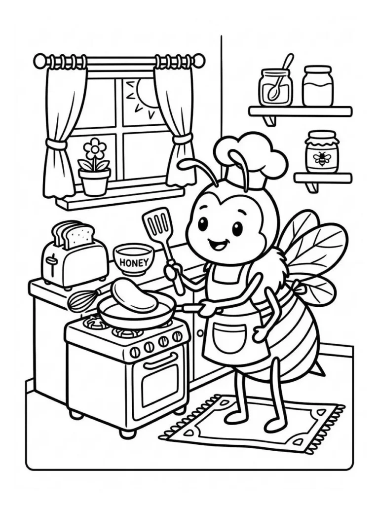 bee coloring page_30