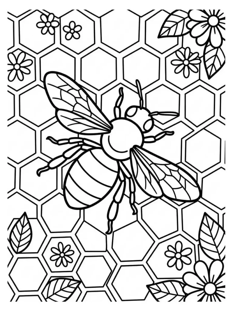bee coloring page_31