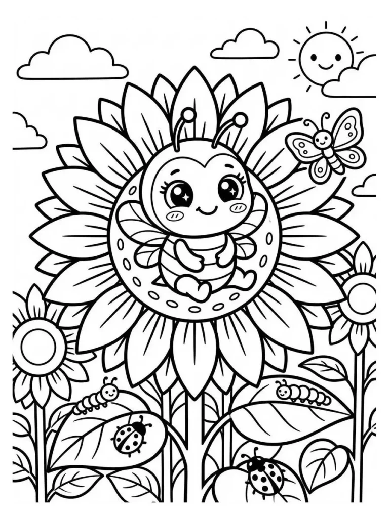 bee coloring page_32