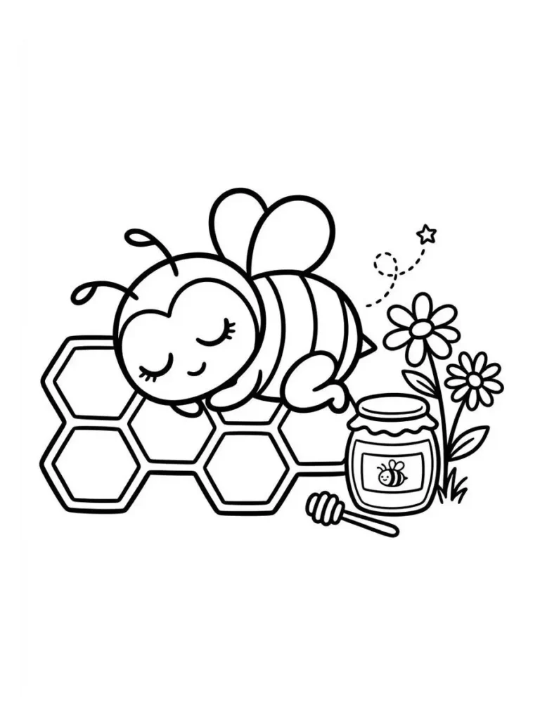 bee coloring page_33