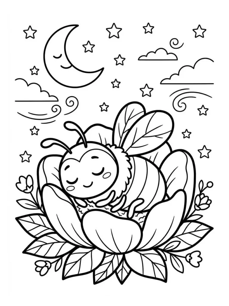 bee coloring page_36
