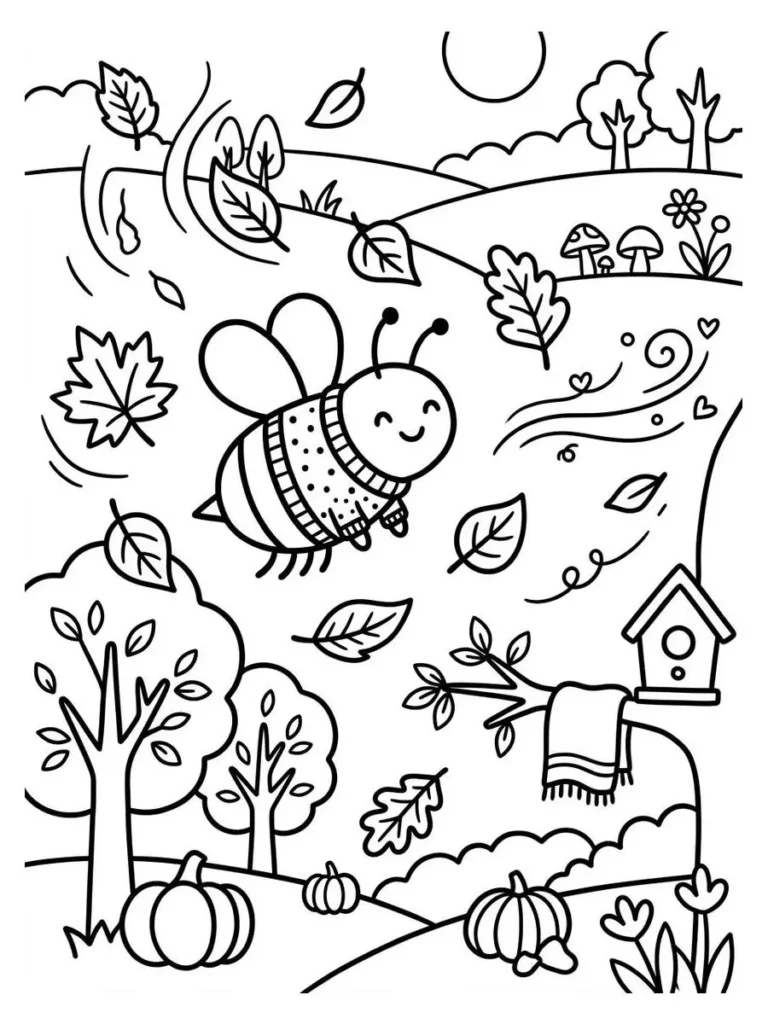 bee coloring page_37