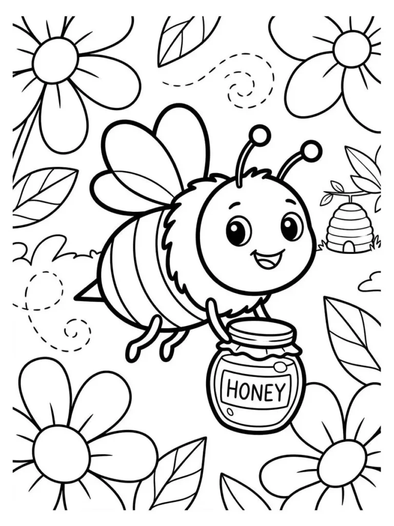 bee coloring page_38