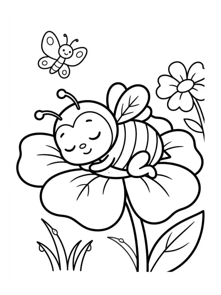 bee coloring page_4