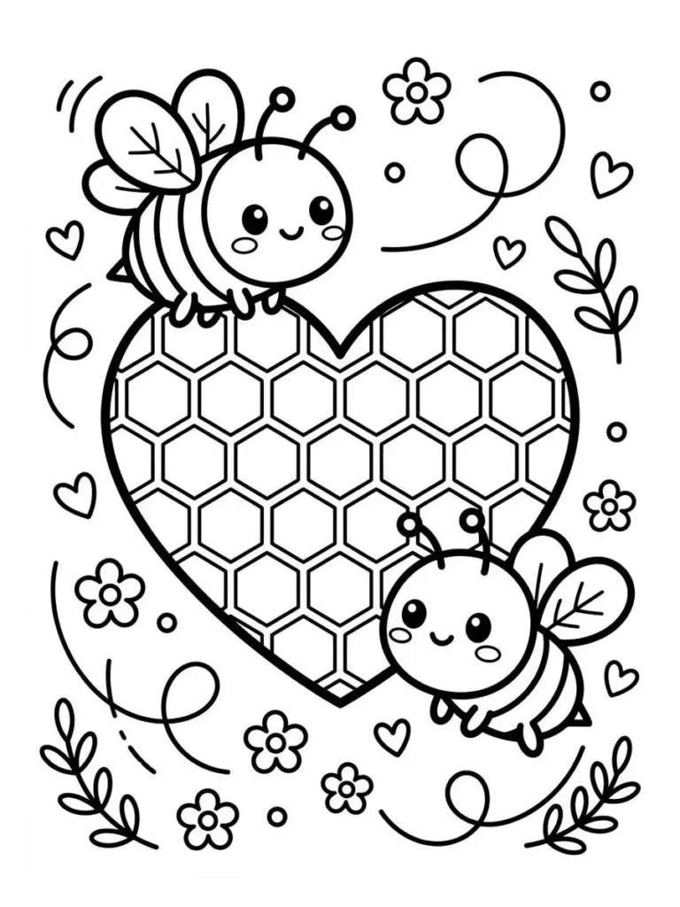 bee coloring page_40
