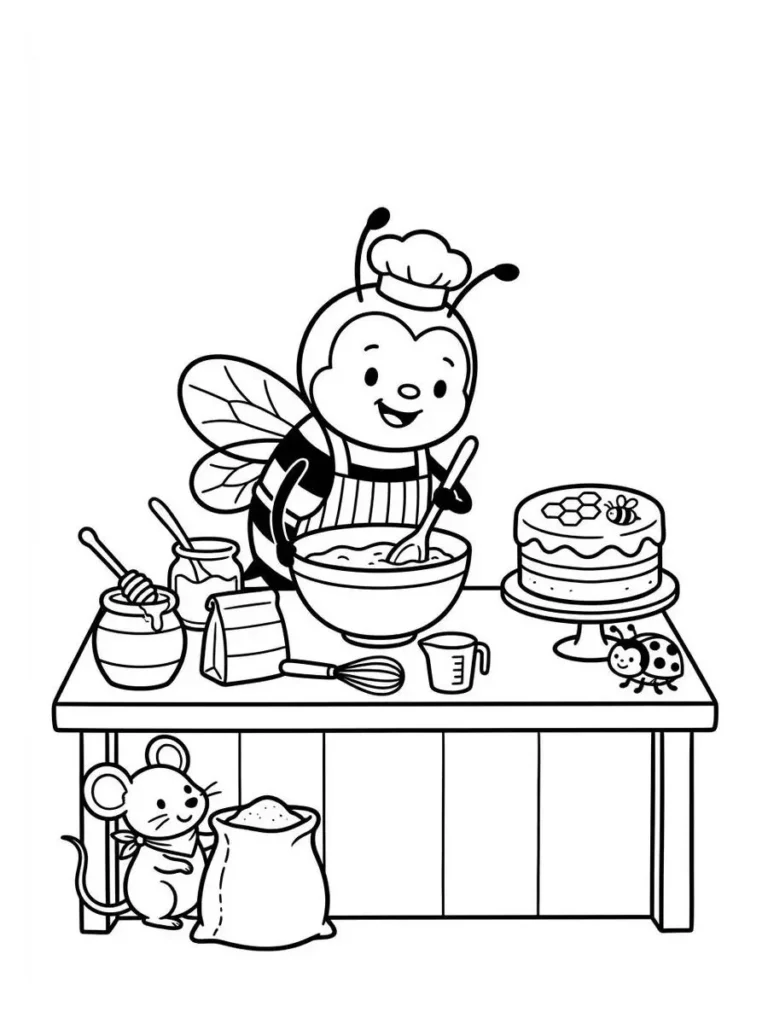 bee coloring page_41
