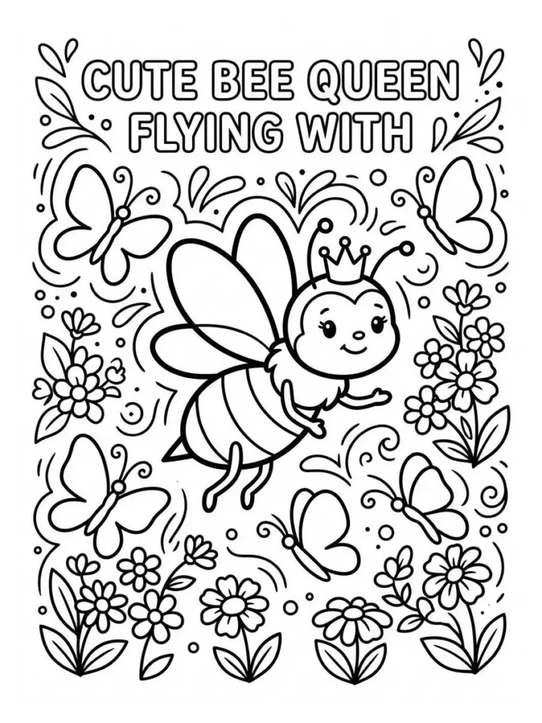 bee coloring page_5