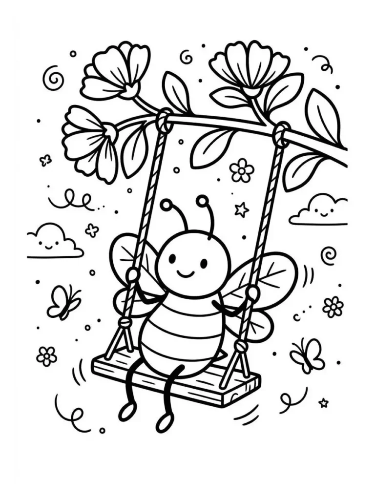 bee coloring page_6